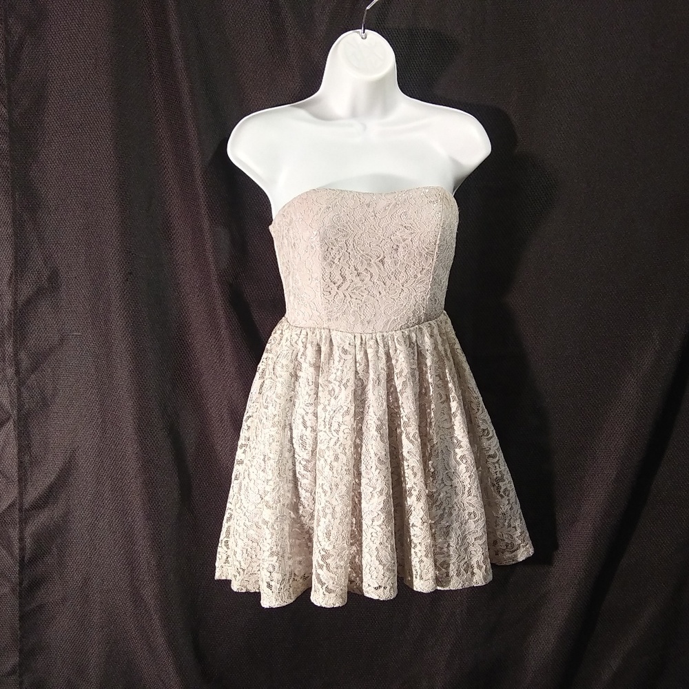 Princess Vera Wang Strapless Gray Dress